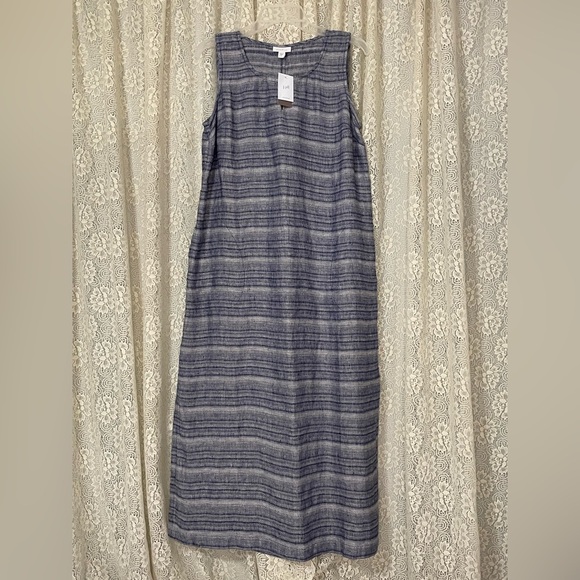 J. Jill Dresses & Skirts - J. Jill Gray and White Halter Sundress‎